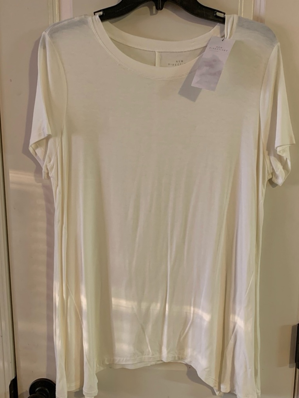new directions Cream Short Sleeve Crewneck Tee